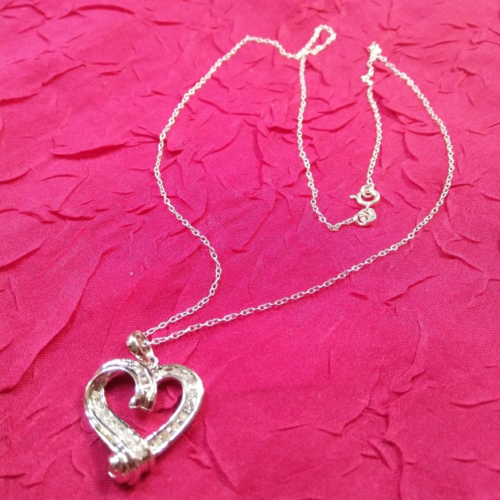 White Gold CZ Necklace